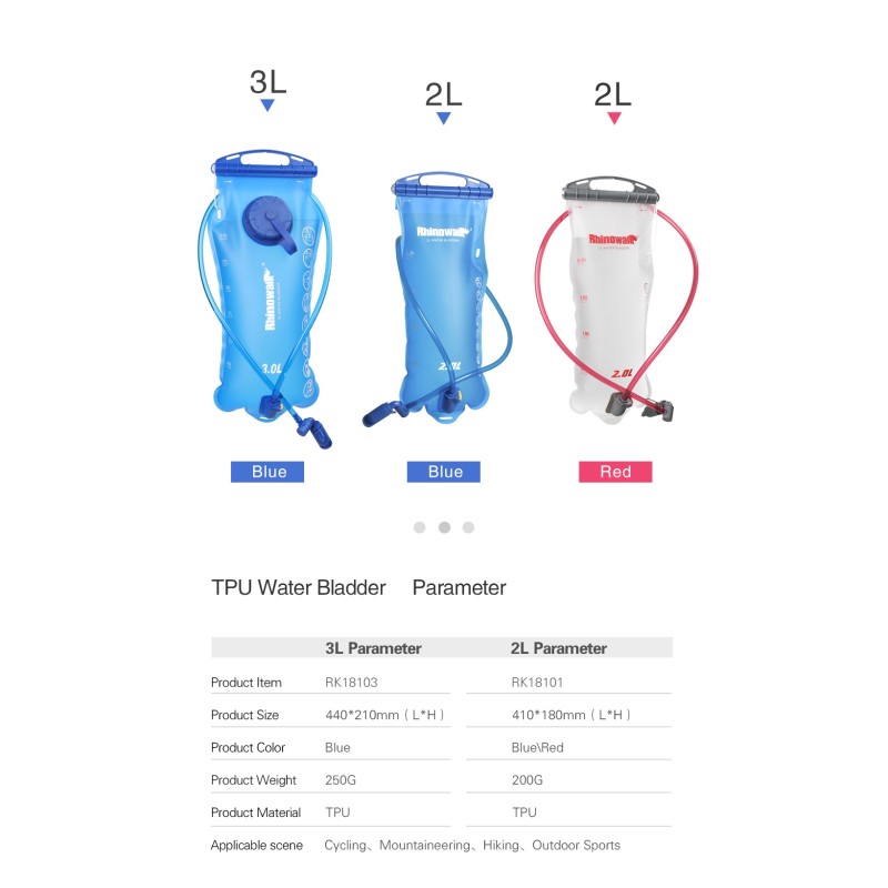 Питна система (гідратор) Rhinowalk TPU 3л RK18103 Blue