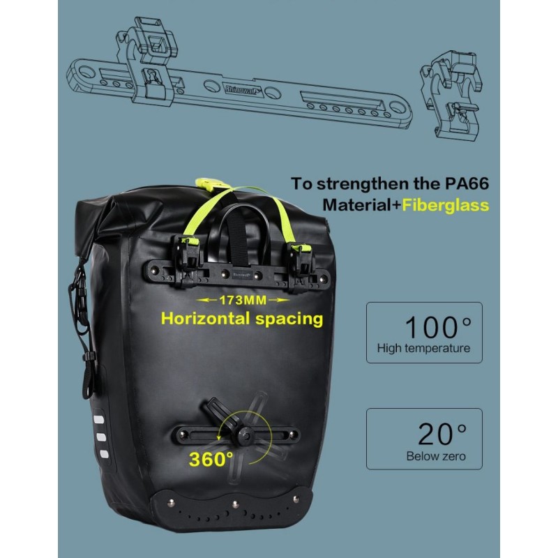 Гермосумка Rhinowalk 500D 27л RK19662 Black