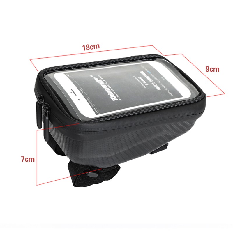 Велосумка на кермо Rhinowalk Bike Phone 6.5 E001 Black