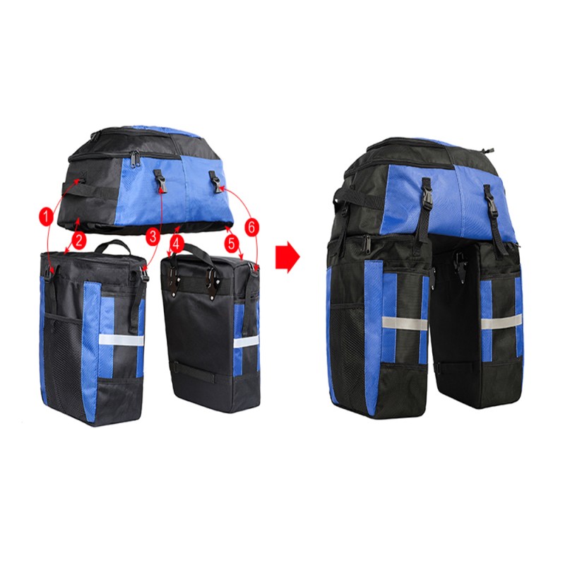 Велобаул Rhinowalk Transformer 3в1 70л E20655 Blue