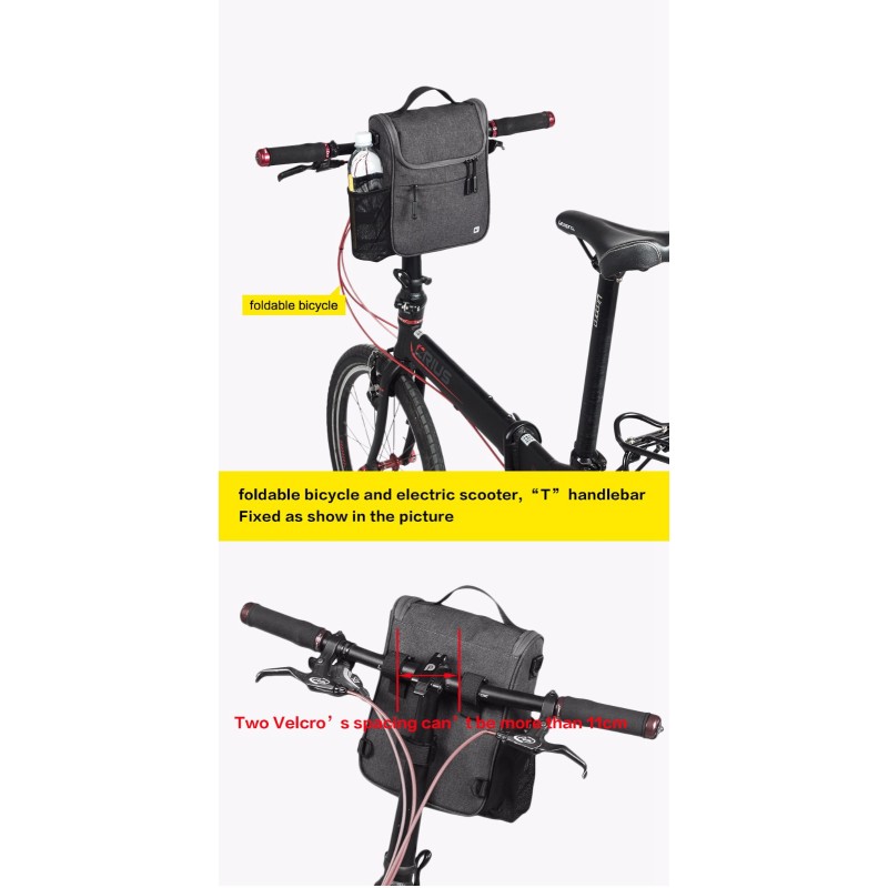 Велосумка на кермо Rhinowalk Multifunctional 3л RK18995 Gray