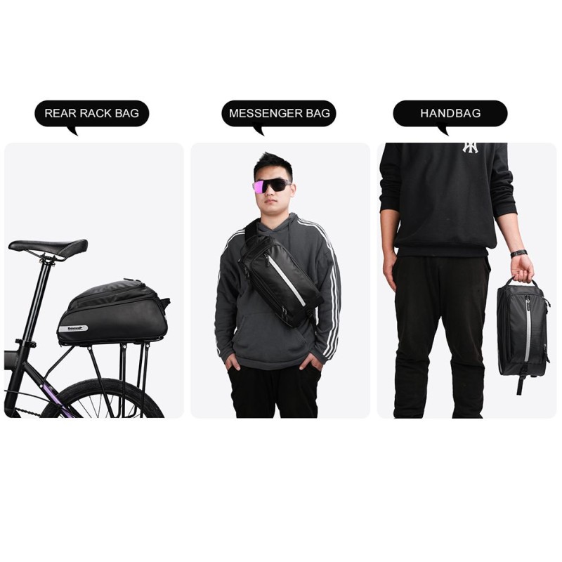 Велосумка на багажник Rhinowalk Multifunctional 12л RK6203 Black
