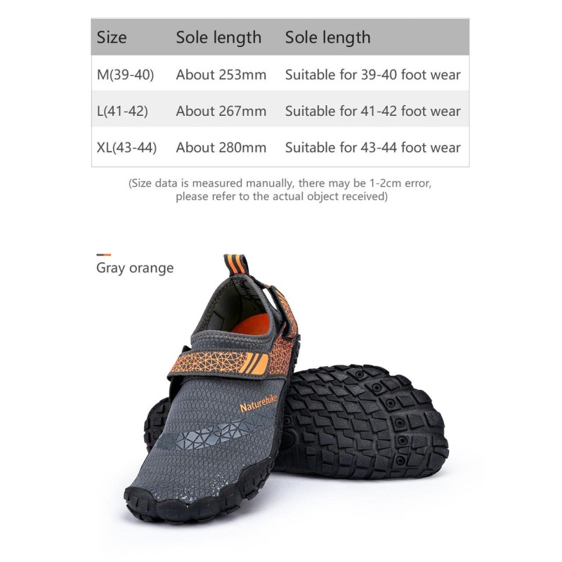 Аквашузи Naturehike 25.7 см L NH20FS022 Grey