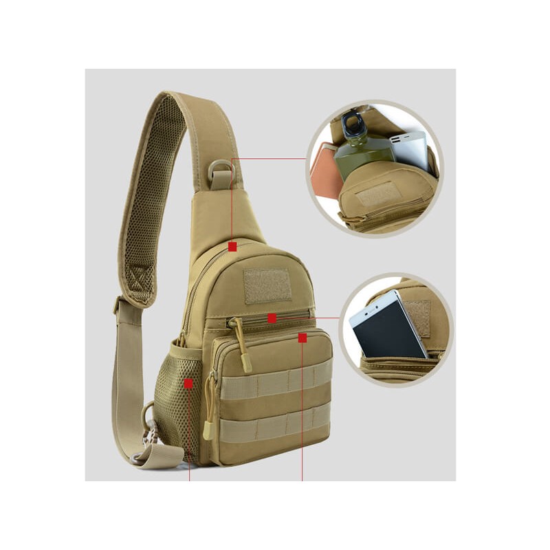 Сумка тактична через плече Smartex 3P Tactical 3 ST-055 khaki