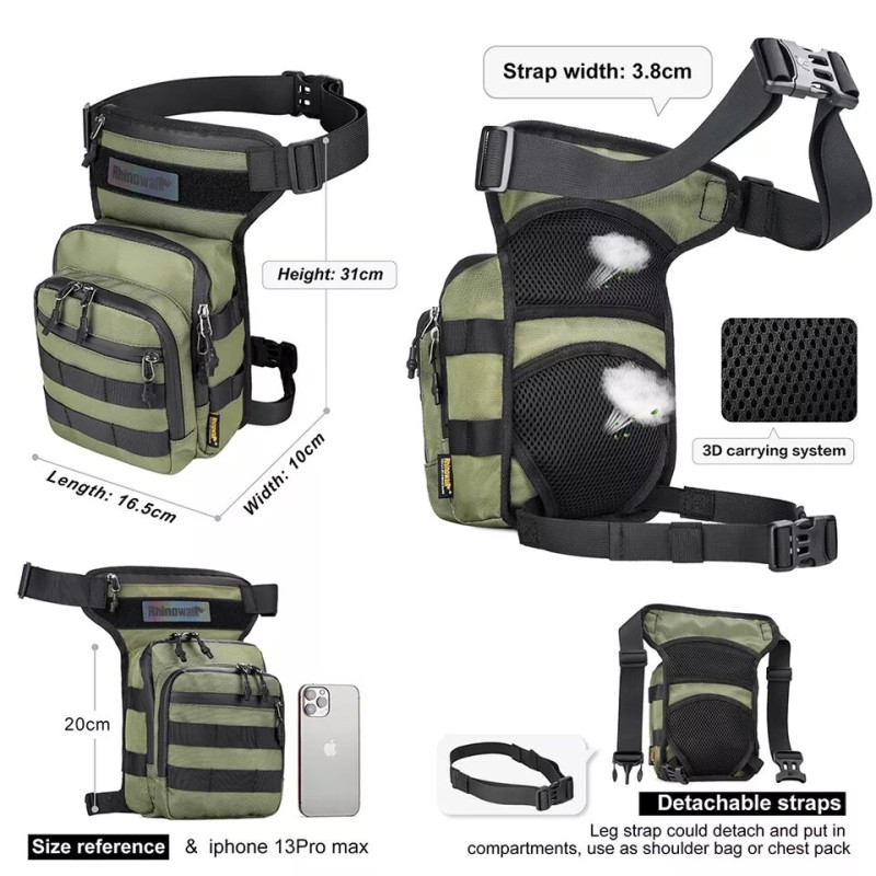Сумка на ногу Rhinowalk Tactical Bag MT102 grey, Grey