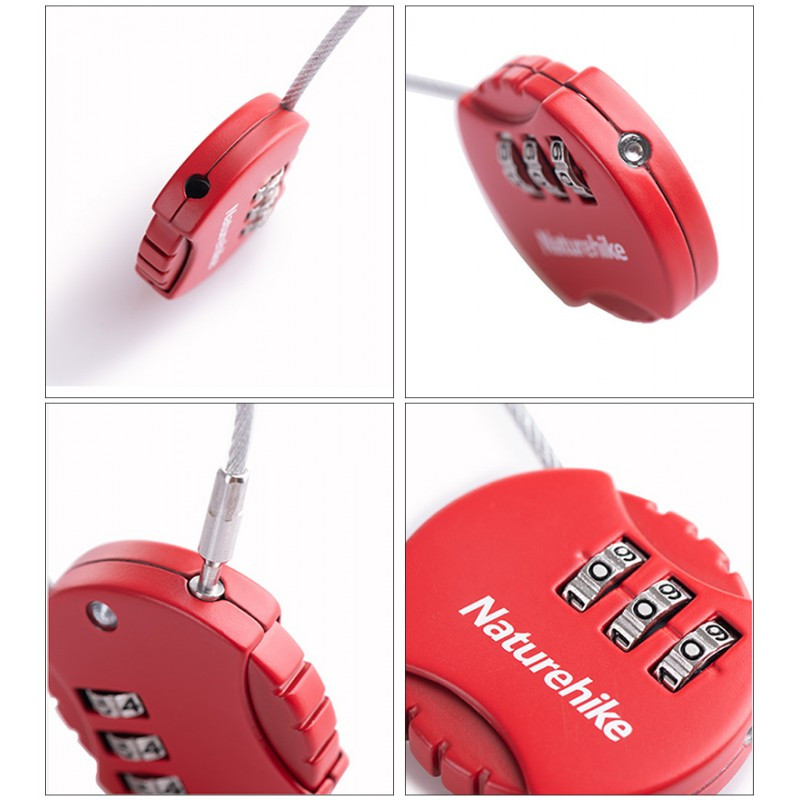 Замок кодовий Naturehike NH20SJ002 Red