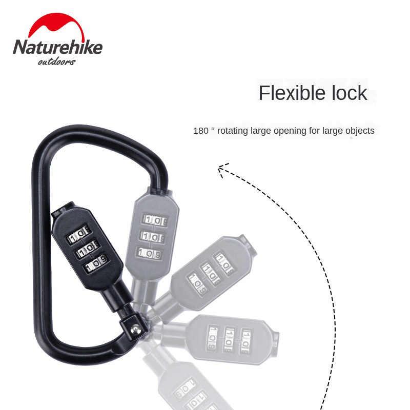 Замок з паролем D type Naturehike NH20GS001 Black