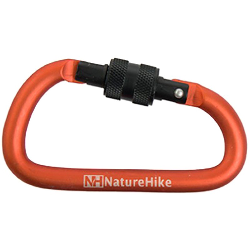 Карабін багатофункціональний з муфтою Naturehike D-type 80 мм NH15A008-D Orange