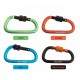 Карабін багатофункціональний з муфтою Naturehike D-type 80 мм NH15A008-D Black