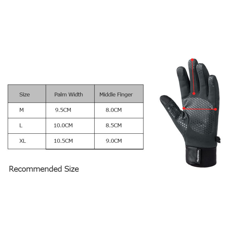 Рукавички зимові Naturehike GL05 NH19S005-T L Black