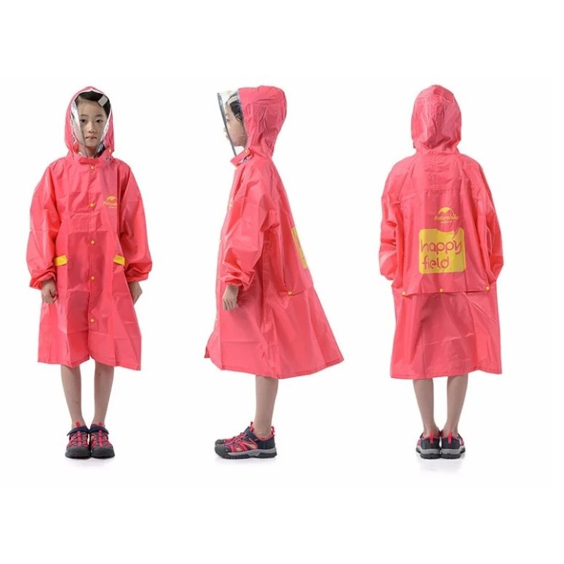 Накидка від дощу дитяча Naturehike Raincoat for girl XL NH16D001-W Pink