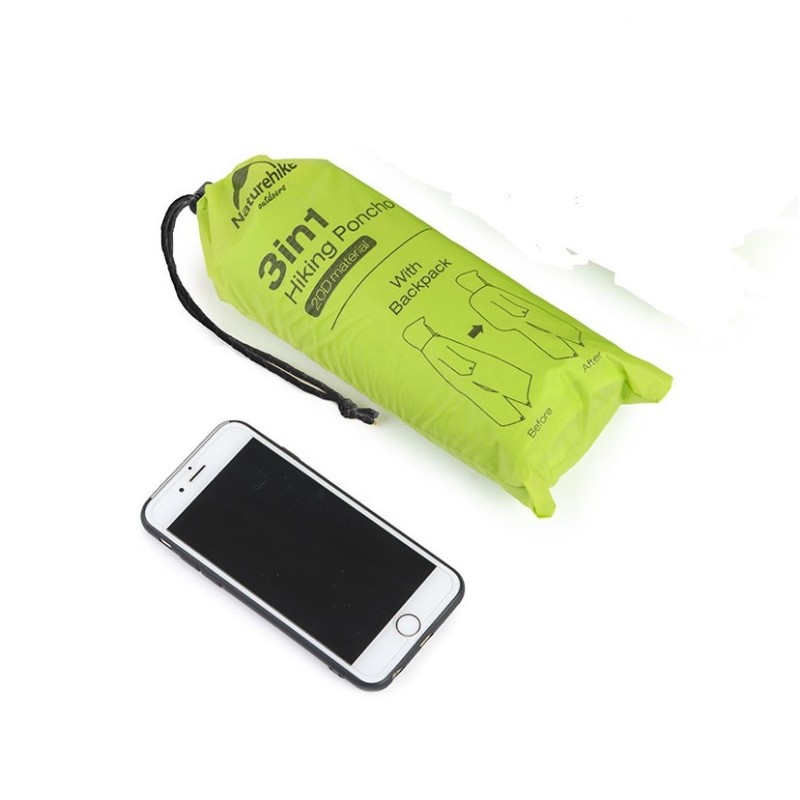 Пончо-тент Naturehike 20D silicone NH17D003-M Green