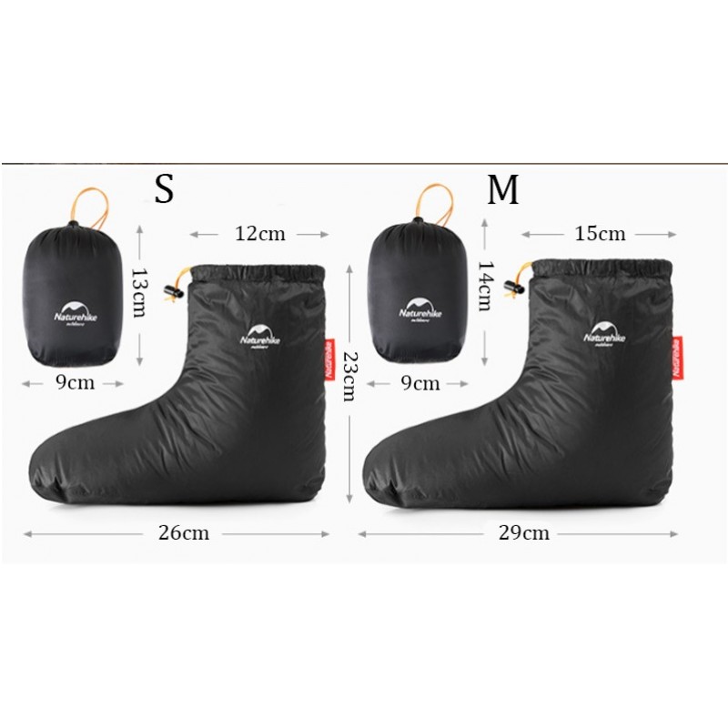 Пухові шкарпетки-чуні Naturehike GD 2018 M NH18S022-T black