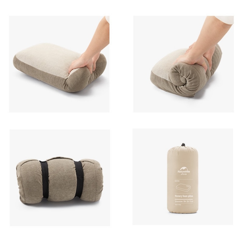 Подушка Naturehike Memory Foam Square Pillow NH22ZT002 khaki