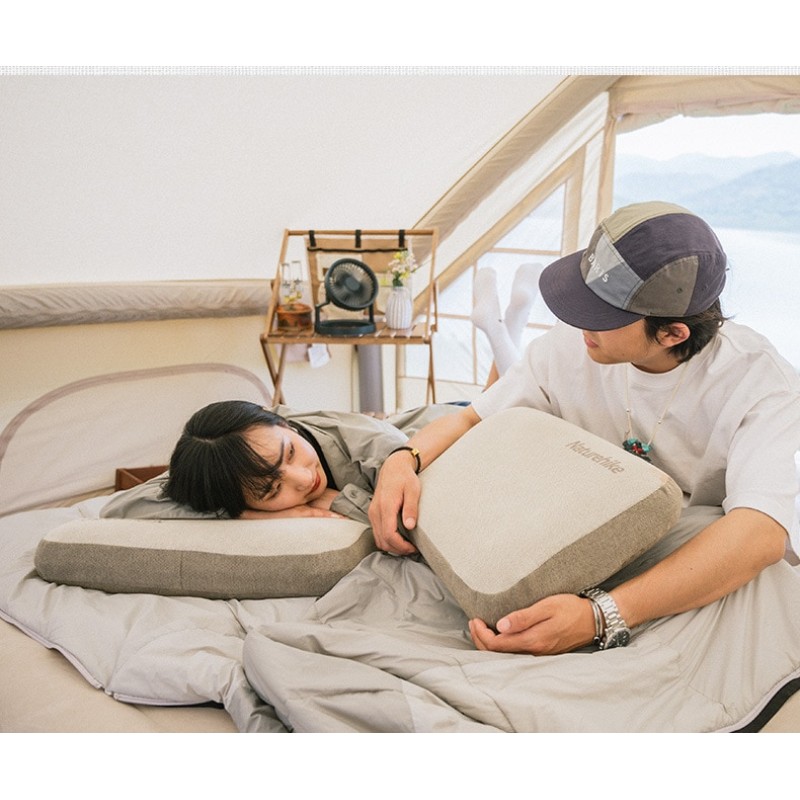 Подушка Naturehike Memory Foam Square Pillow NH22ZT002 khaki