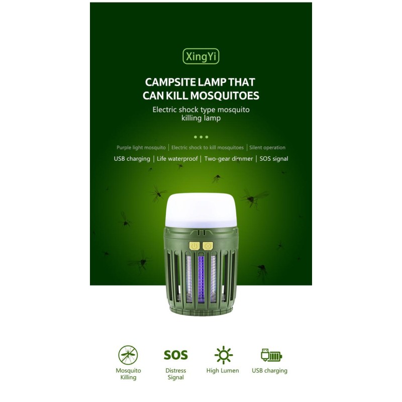 Кемпінговий ліхтар Naturehike з захистом від комарів NH20ZM003 Green
