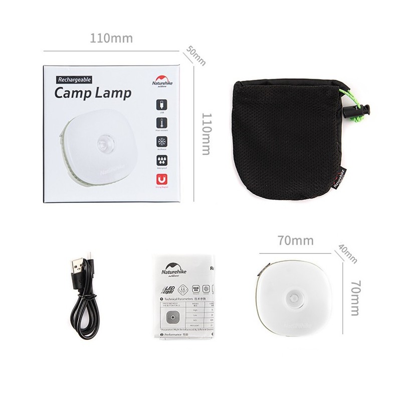 Кемпінговий ліхтар Naturehike D300 USB NH16D300-C Green