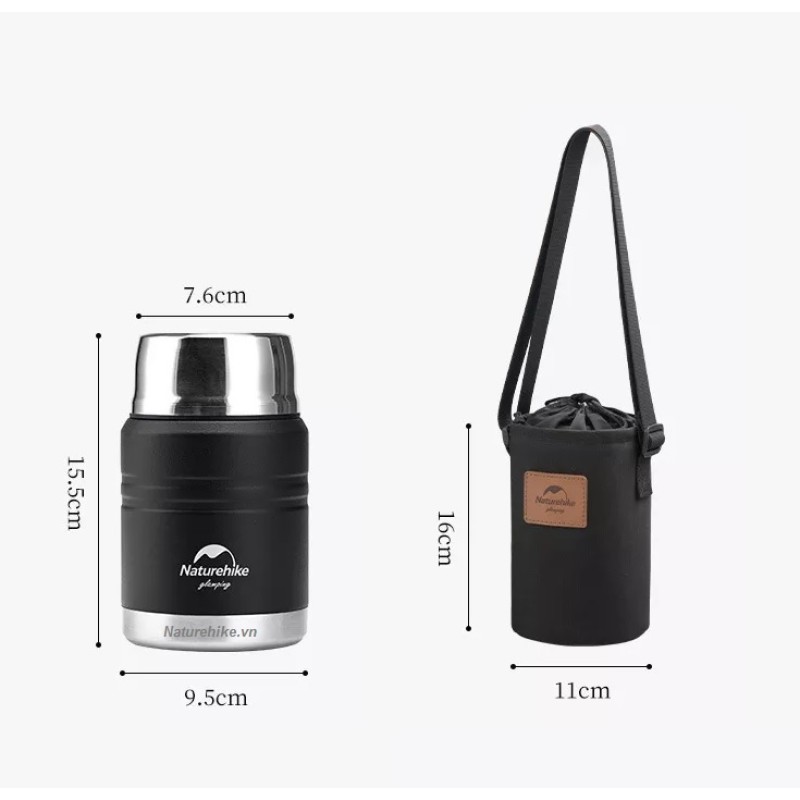 Термос Naturehike Stew beaker 750 мл NH20SJ041 black