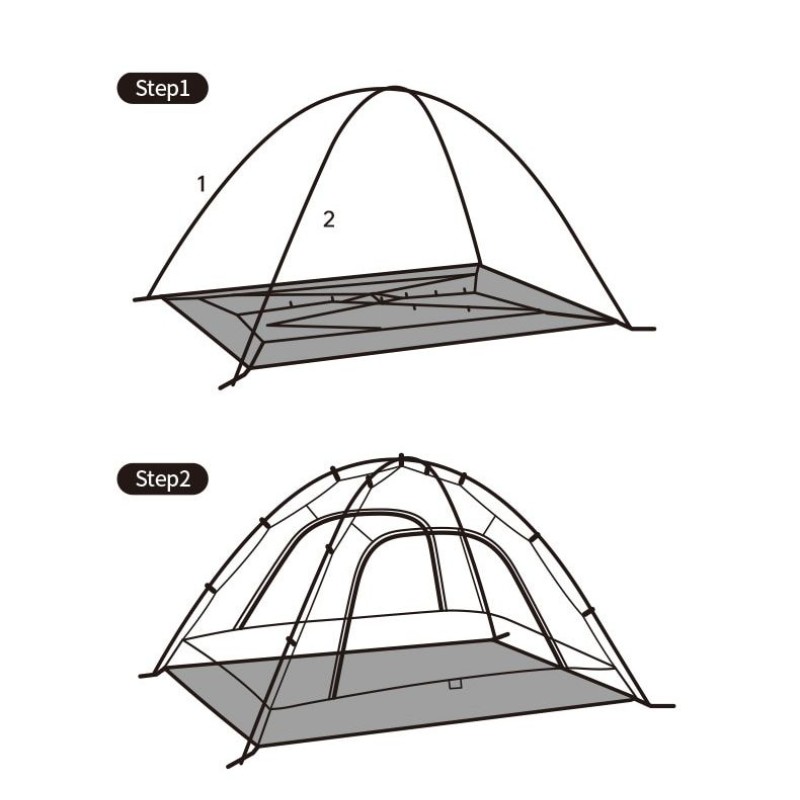 Намет Naturehike P-Series IIII (4-х місний) 210T 65D polyester Graphic NH18Z044-P green