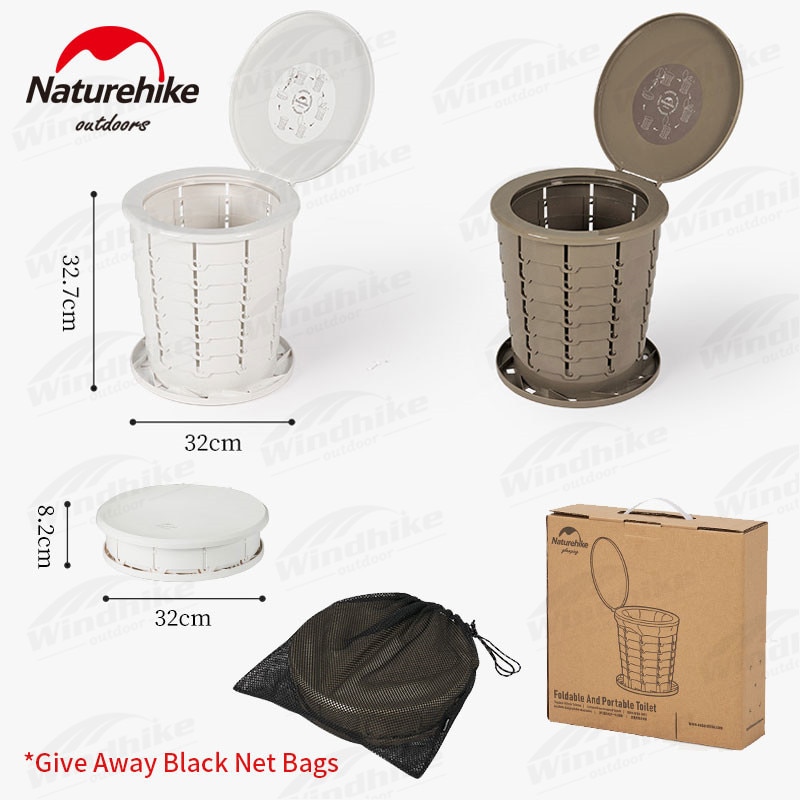 Відро-туалет розкладне Naturehike Portable toilet NH22SJ00B khaki