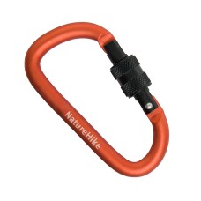 Карабін з муфтою Naturehike D-type 60 мм NH15A005-H orange