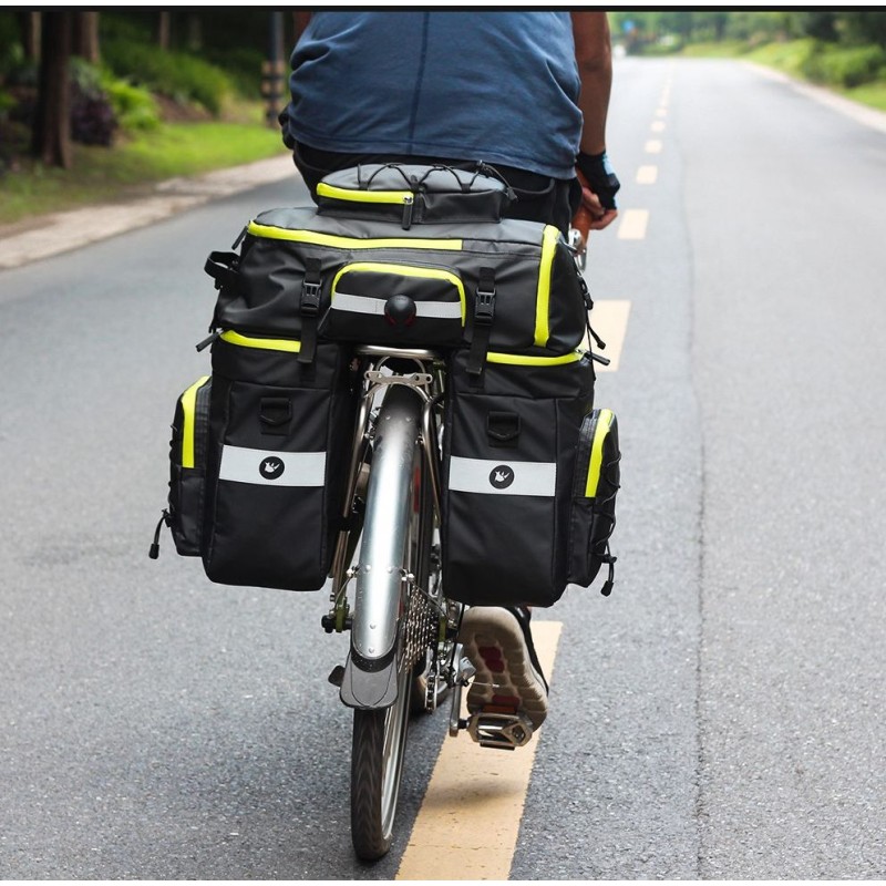 Велобаул Rhinowalk Transformer 3в1 65л RK19665 black/green