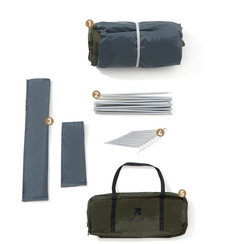 Намет Mobi Garden Qr tent II 68D polyester (2-місний) NX22561010 dark green
