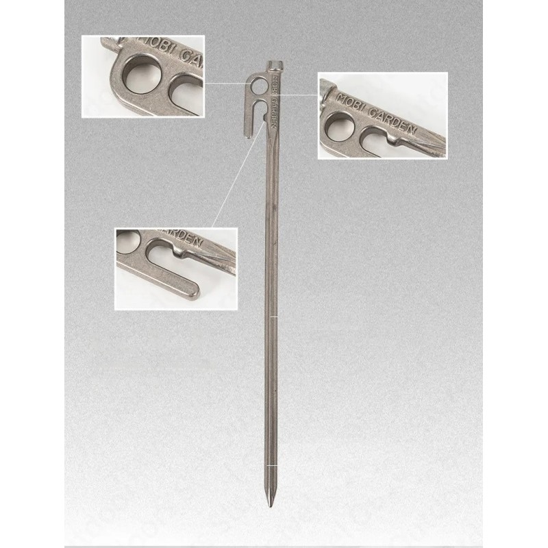 Кілочок з гачком T-подібний 200 мм Mobi Garden NX20672043 grey