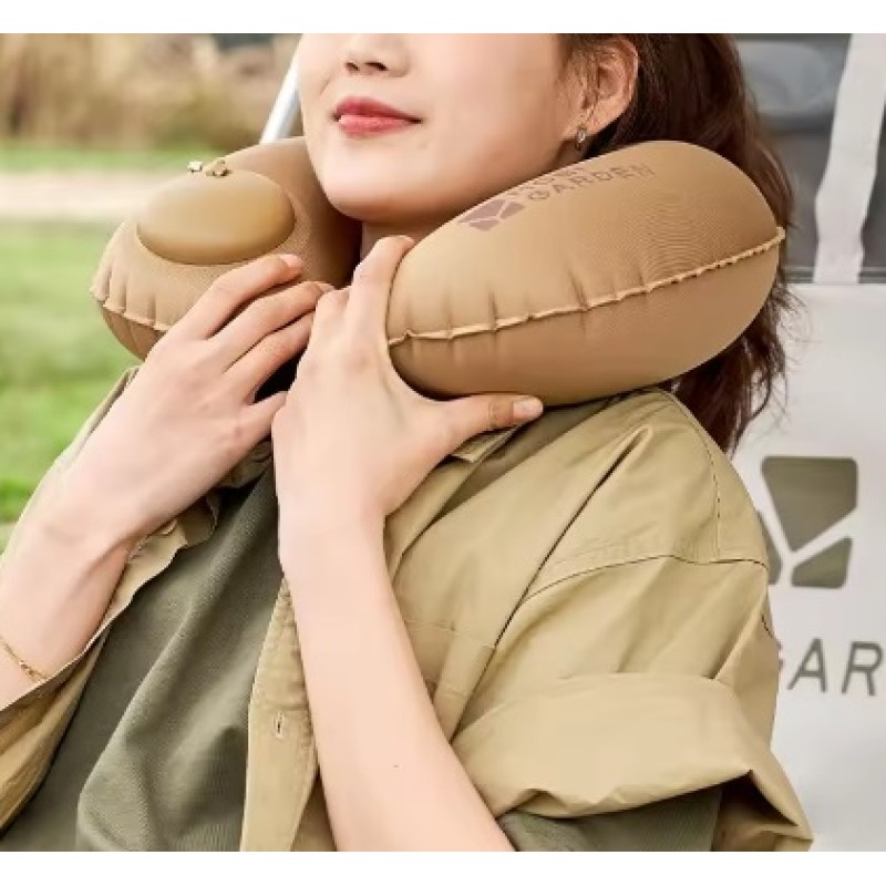 Подушка підголовник з насосом Mobi Garden NX22663028 sand