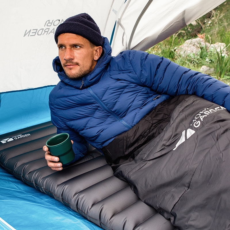 Килимок надувний Mobi Garden Taurus 90 мм NX20663004 grey