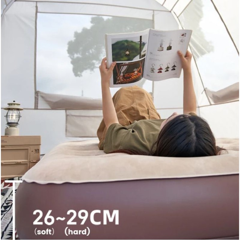 Матрац надувний тримісний з вбудованим насосом Mobi Garden Air Triple bed 26 см NX23663027 sand