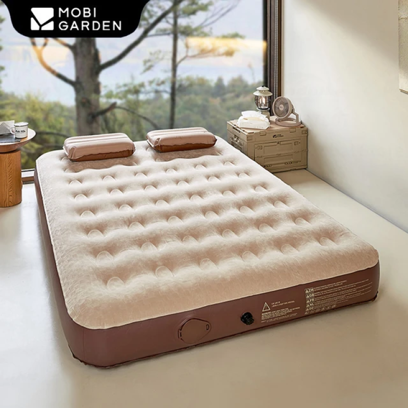 Матрац надувний тримісний з вбудованим насосом Mobi Garden Air Triple bed 26 см NX23663027 sand