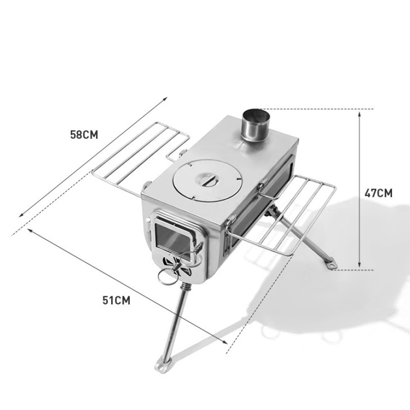 Піч дров'яна Mobi Garden Multifunctional stove NX22688003 grey