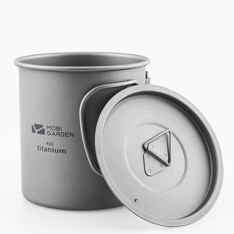 Кружка титанова з кришкою Mobi Garden 450мл NX20666039 titanium