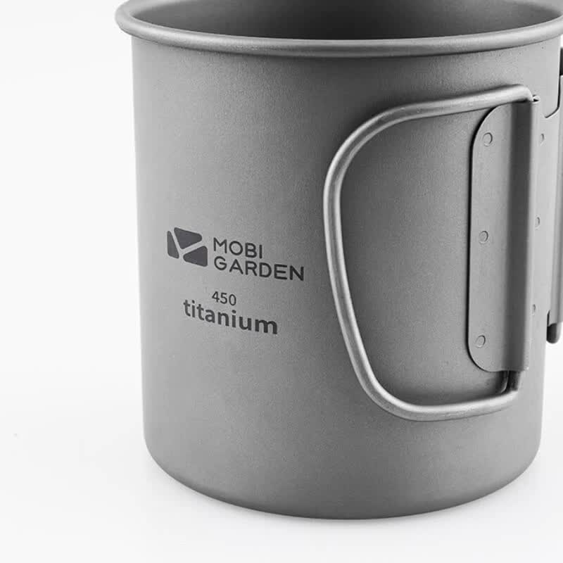 Кружка титанова з кришкою Mobi Garden 450мл NX20666039 titanium