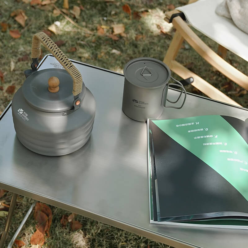 Кружка титанова з кришкою Mobi Garden 450мл NX20666039 titanium