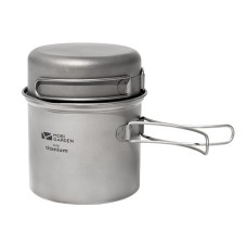 Набір титанового посуду (казанок, миска) 1.1л+0.45л Mobi Garden NX21666033 titanium