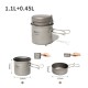 Набір титанового посуду (казанок, миска) 1.1л+0.45л Mobi Garden NX21666033 titanium
