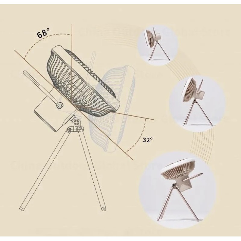 Вентилятор-ліхтар на ніжках Mobi Garden Fan F2 NX22669002 sand