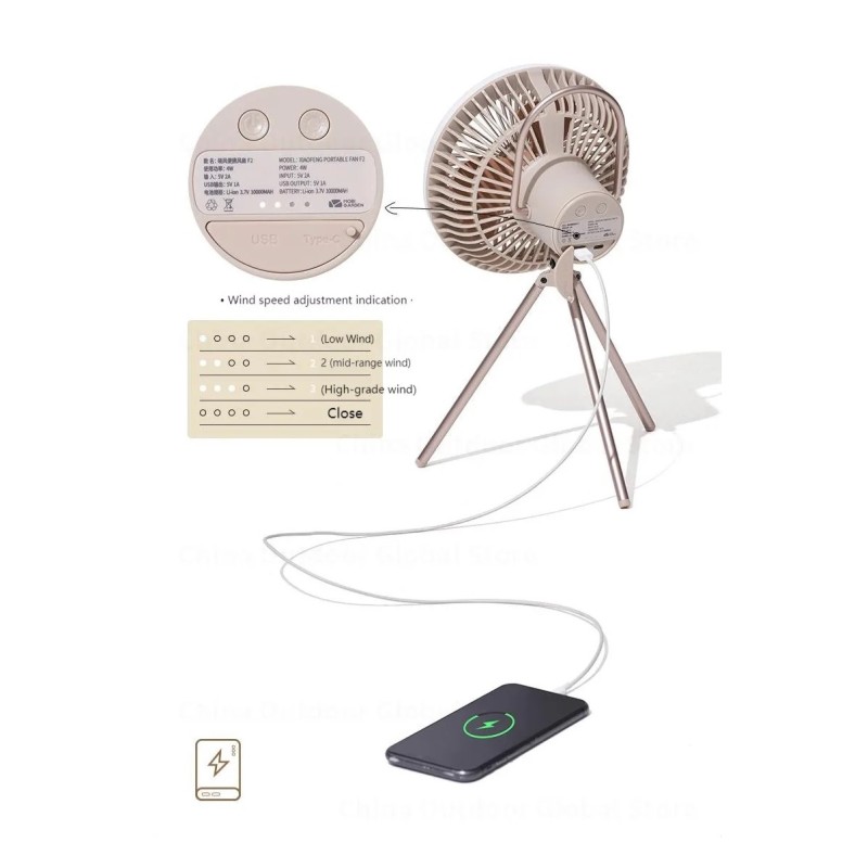 Вентилятор-ліхтар на ніжках Mobi Garden Fan F2 NX22669002 black