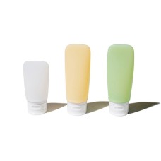 Дорожній набір силіконових пляшок Mobi Garden 89мл*2+60мл*1 NX21671054 white/yellow/green