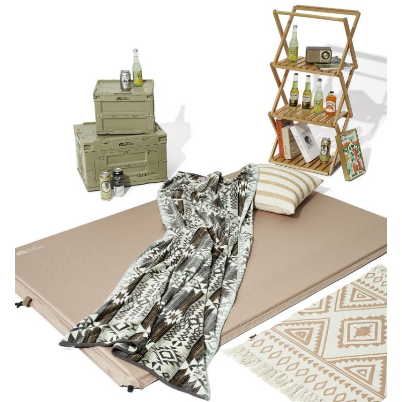 Килимок самонадувний Mobi Garden Dot single air 30 мм NX22663001 sand