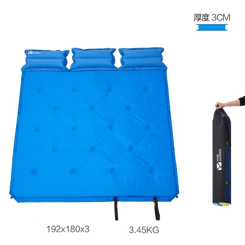 Килимок самонадувний тримісний Mobi Garden Aquarius 30 мм NX20663006 blue