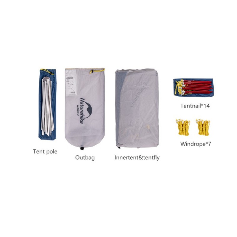 Намет Naturehike CloudUP-Wing 2 (2-х місний) 15D nylon NH19ZP083 Grey
