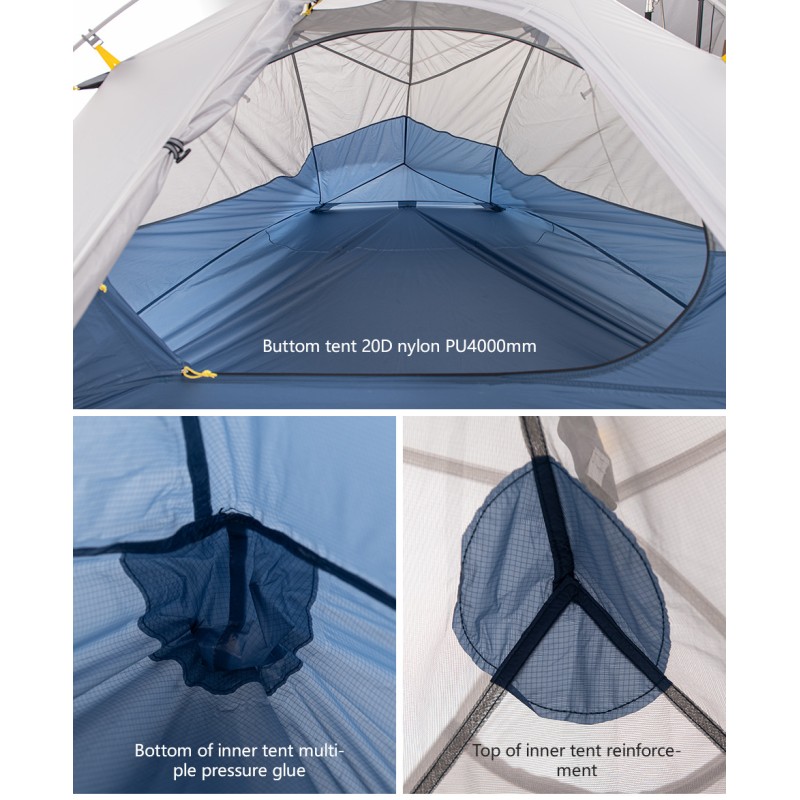 Намет Naturehike CloudUP-Wing 2 (2-х місний) 15D nylon NH19ZP083 Grey