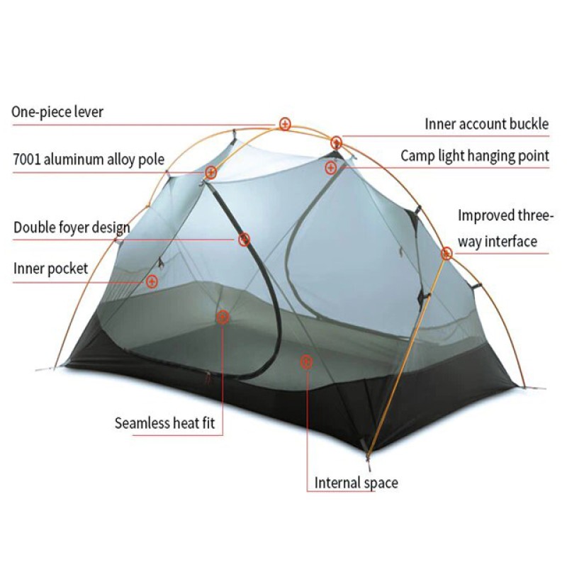 Намет 3F Ul Gear Floating cloud 1 (1-місний) 15D nylon 4 season grey