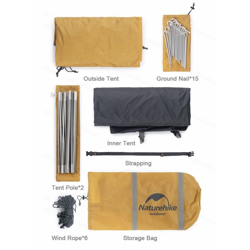 Намет P-Series II (2-х місний) 210T 65D polyester Graphic NH18Z022-P Yellow