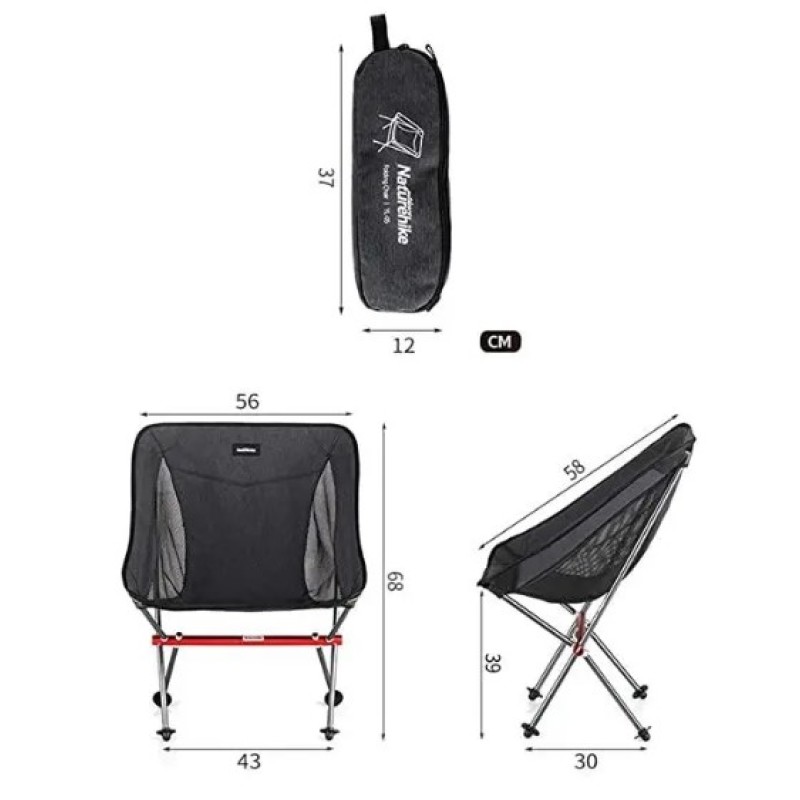 Крісло складне Naturehike YL05 New Moon Chair NH18Y050-Z black