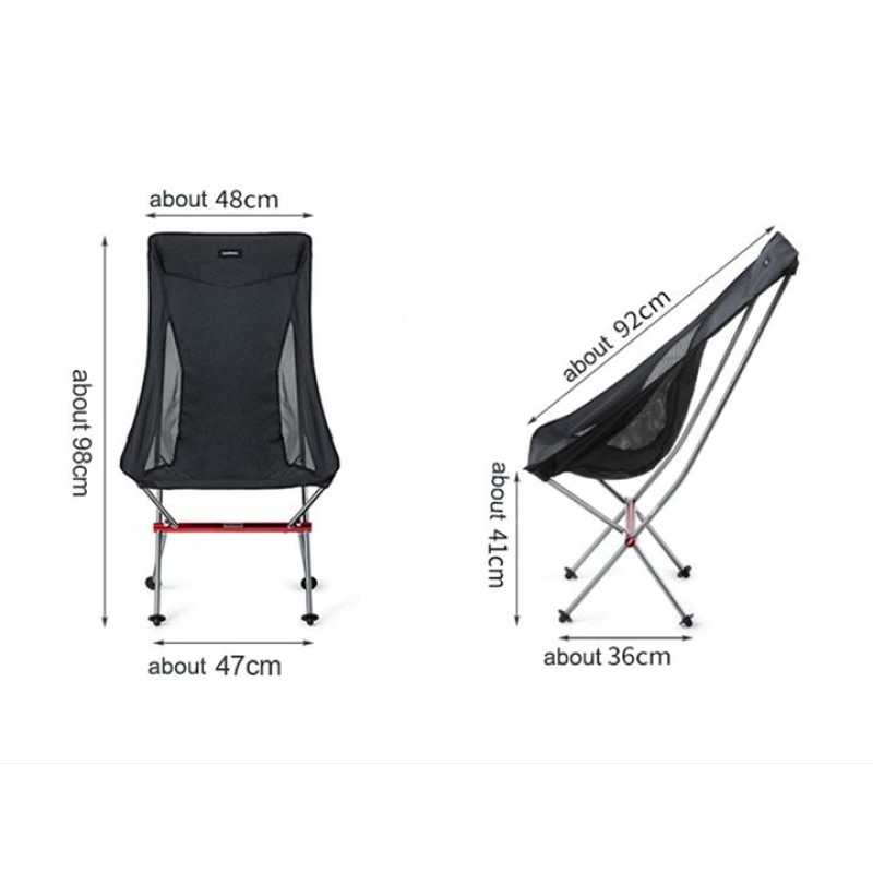 Кресло складное Naturehike YL06 New Backrest Chair NH18Y060-Z black