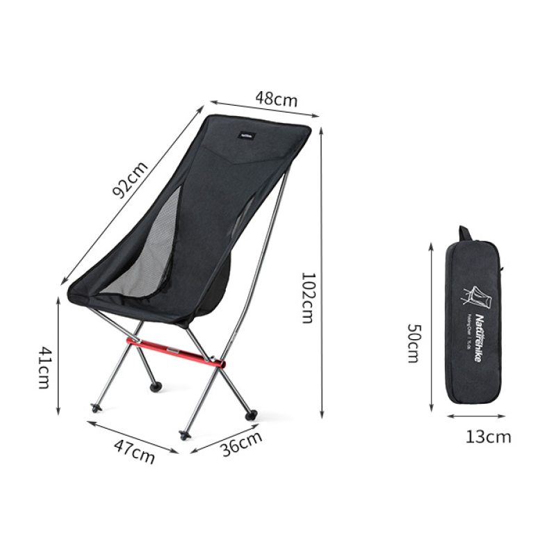 Кресло складное Naturehike YL06 New Backrest Chair NH18Y060-Z black